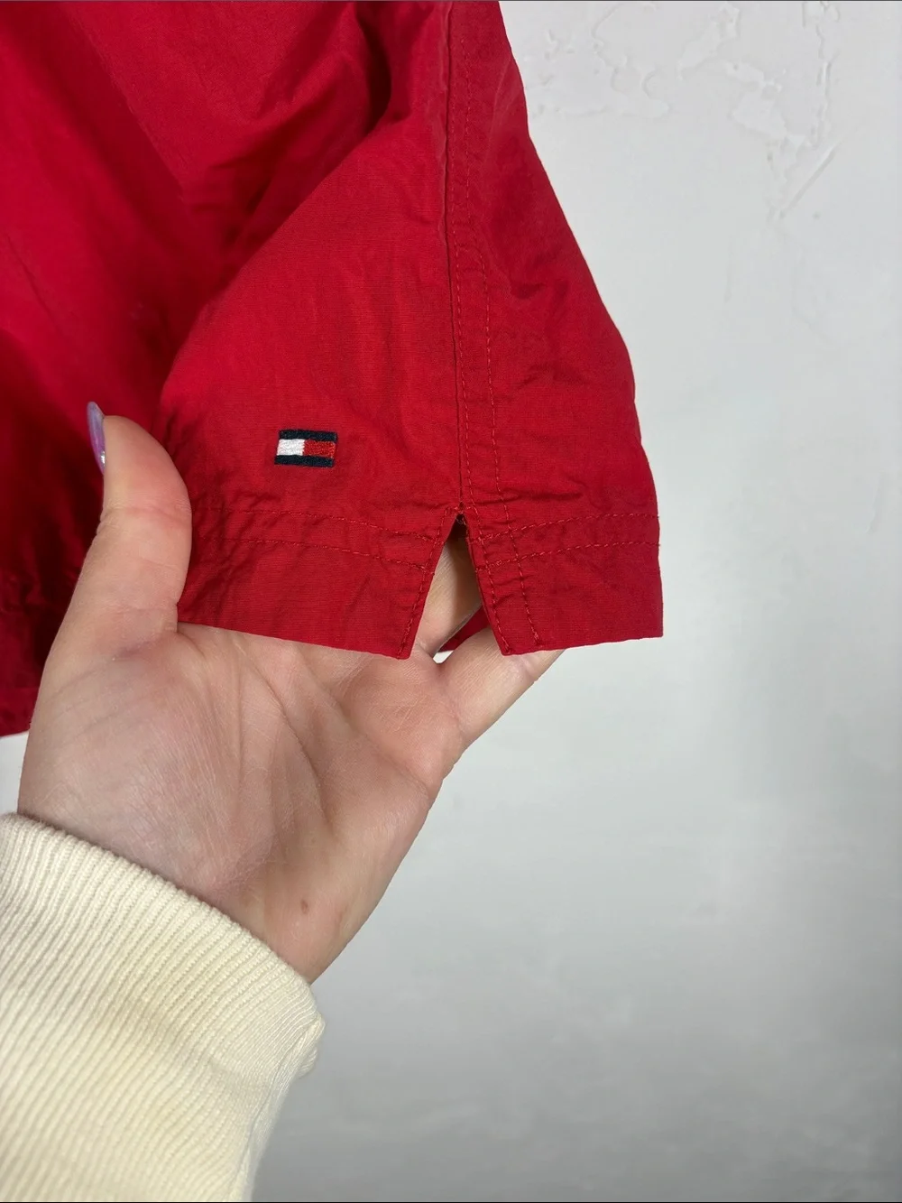 Tommy Hilfiger Bright Red Swim Shorts with Contrast Drawstring size small